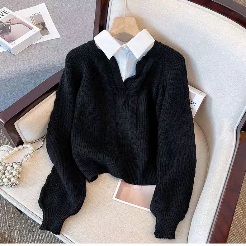 Women’s Two-Piece Style Cable Knit Sweater