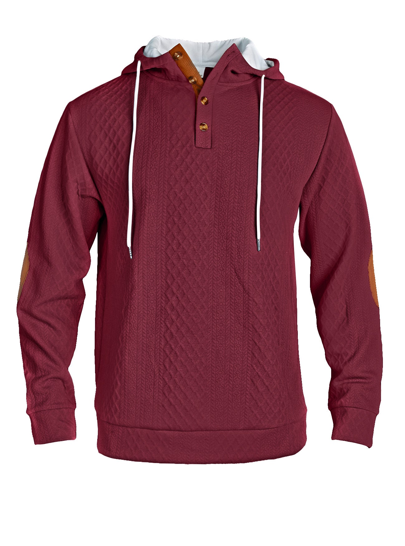 Men’s Jacquard Hooded Pullover Sweatshirt
