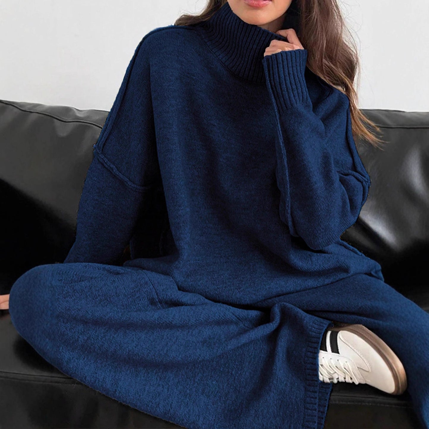 Women’s Turtleneck Knit Sweater & Pants Set