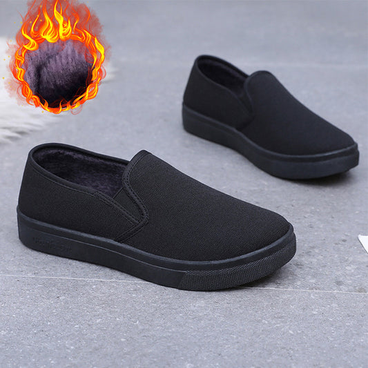 Unisex Fleece-Lined Cotton Cloth Shoes