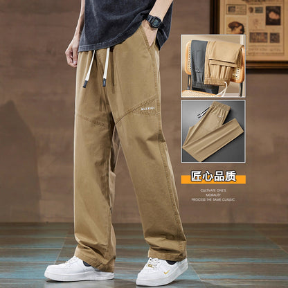Men’s Cotton Wide-Leg Cargo Pants
