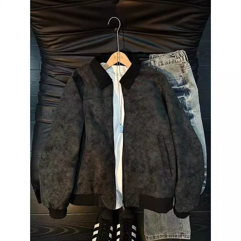 Men’s Gray Stripe Tie-Dye Detroit Workwear Jacket