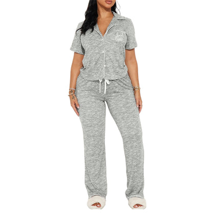 Women’s Embroidered Pajama Set