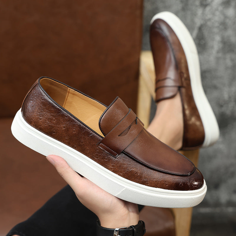 Men’s Plus Size Leather Casual Loafers