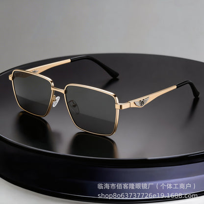 Men’s Metal Square Polarized Sunglasses