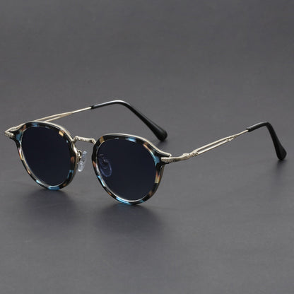 Unisex Steampunk Round Frame Retro Sunglasses