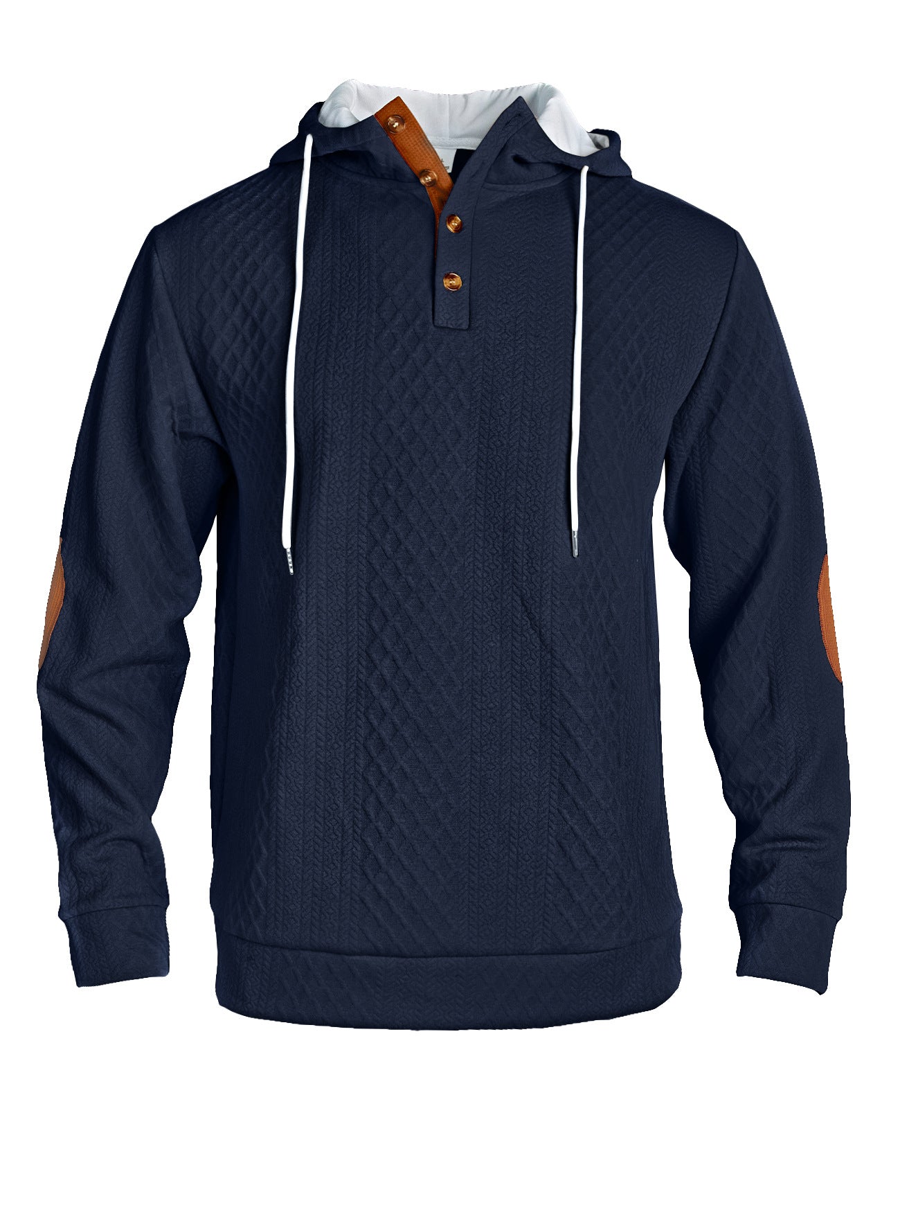 Men’s Jacquard Hooded Pullover Sweatshirt