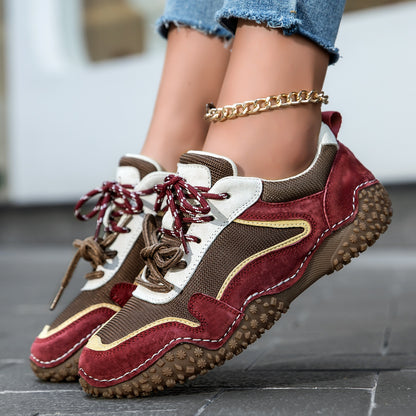 Unisex Genuine Leather Outdoor Casual Sneakers