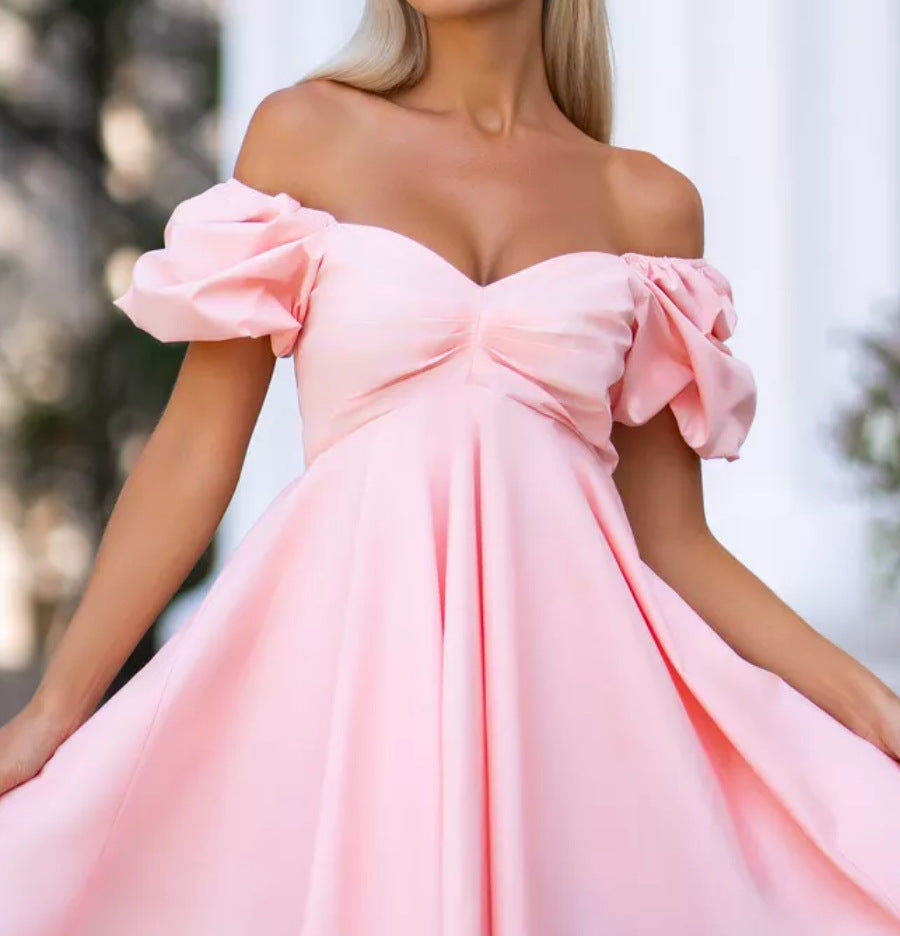 Women’s Summer Puff Sleeve A-Line Mini Dress