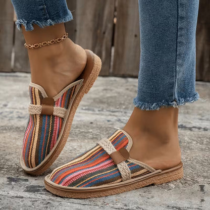 Women’s Tassel One-Strap Flat Beach Slippers