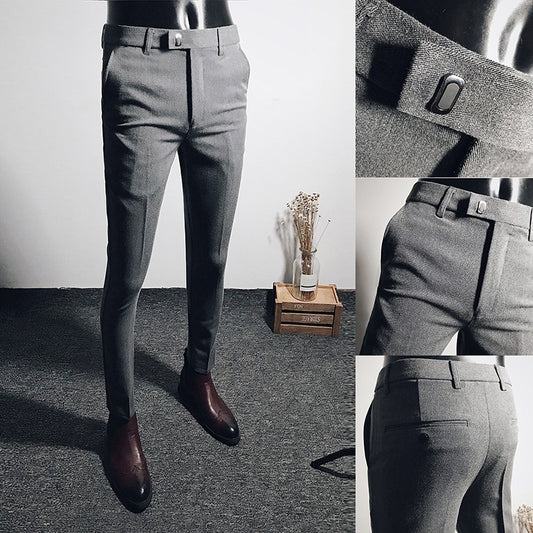 Men’s Slim Fit Cropped Suit Pants