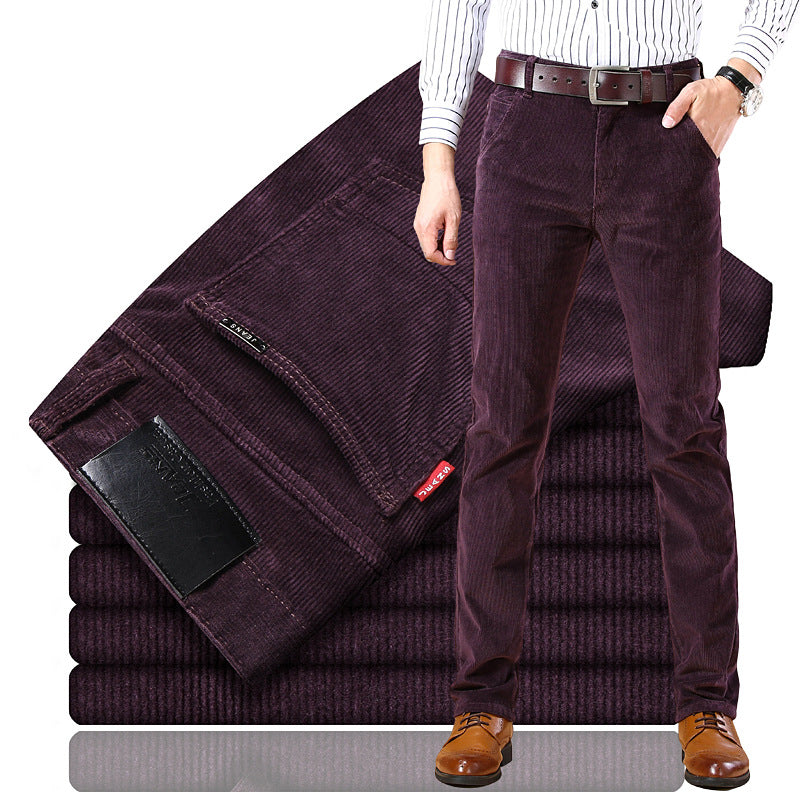 Men’s Loose Straight Corduroy Pants