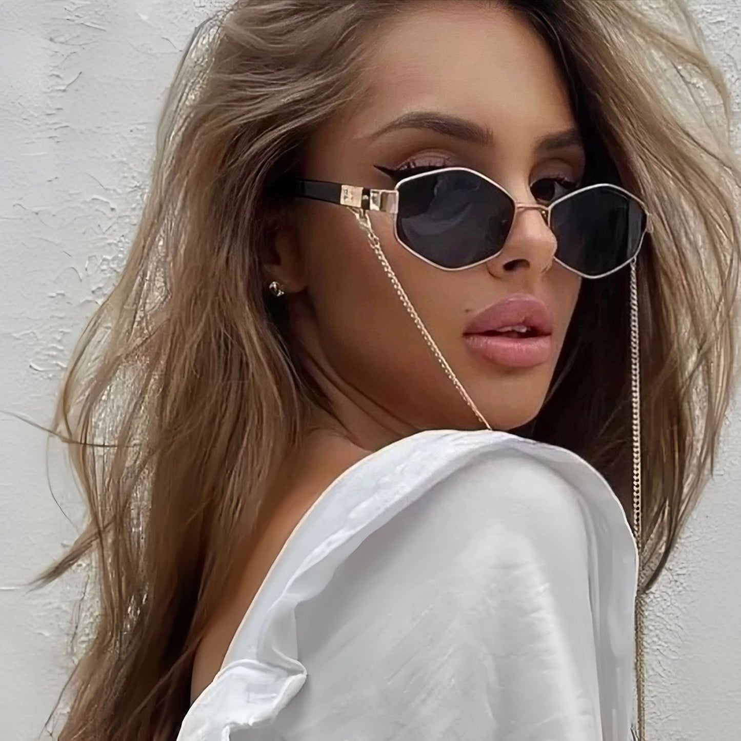Women’s Polygonal Metal Fashion Sunglasses