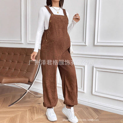 Women’s Adjustable Maternity Cargo Jumpsuit
