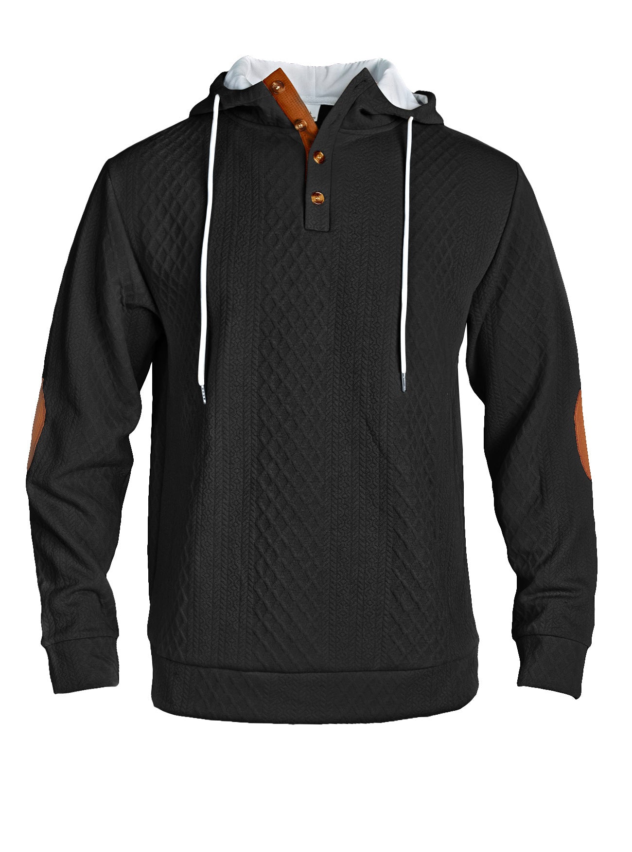 Men’s Jacquard Hooded Pullover Sweatshirt