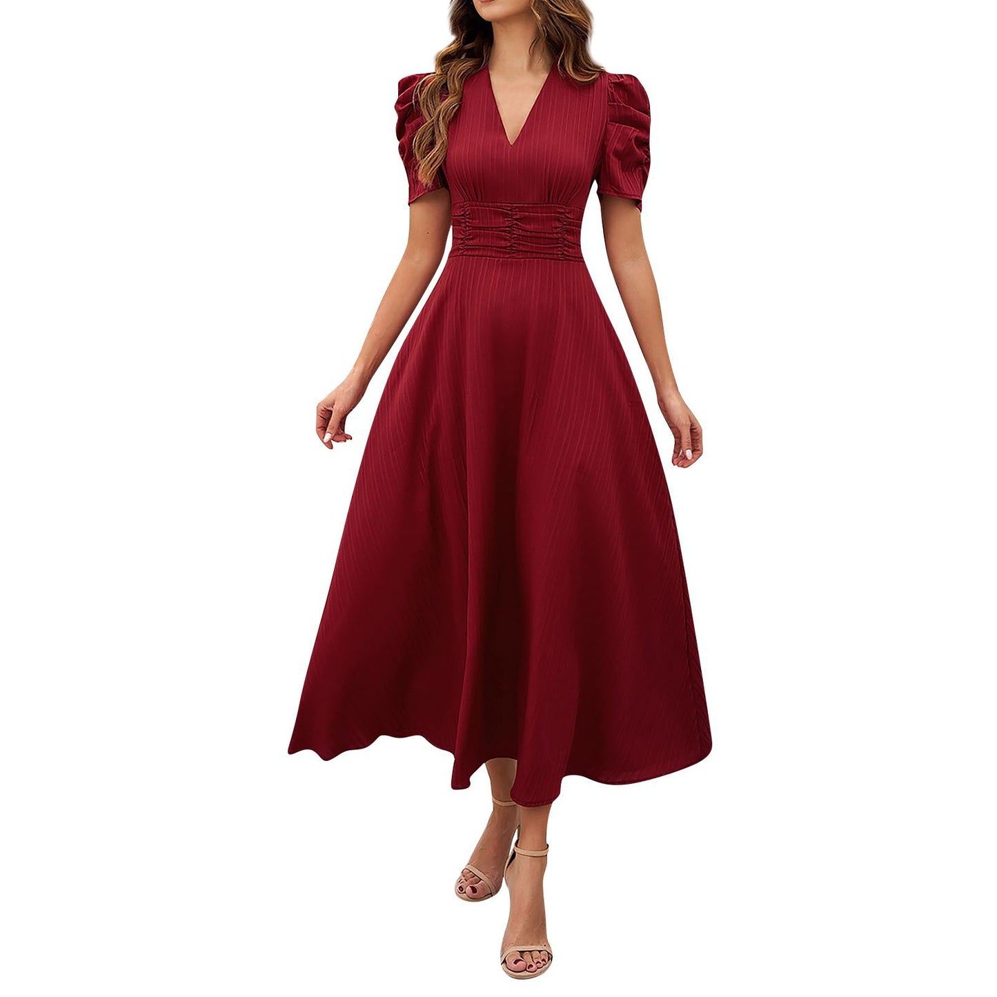 Elegant Women’s High Waist Summer Dress
