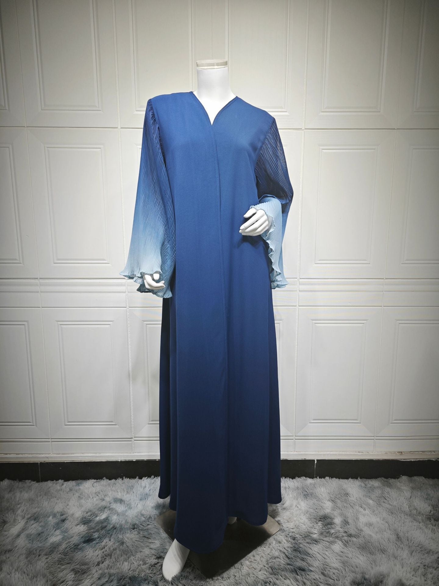 Women’s Chiffon Gradient Pleated Sleeve Jacket