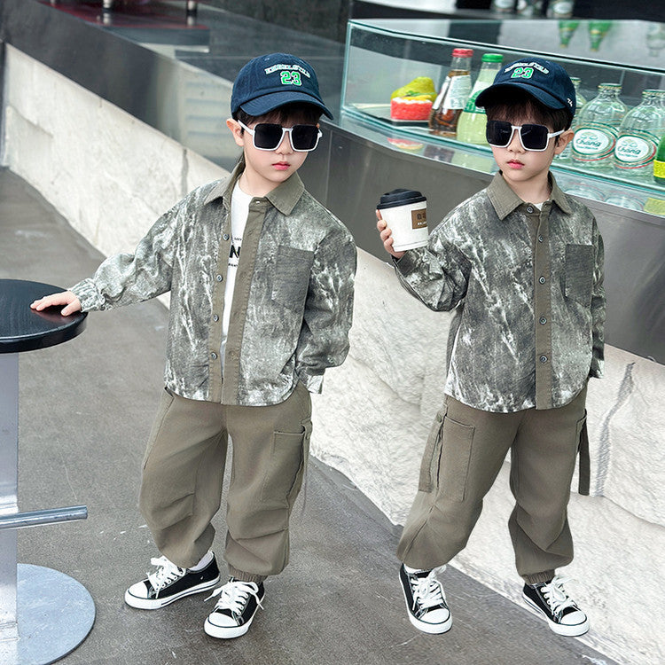 Boys’ Tie-Dye Shirt Outfit Set
