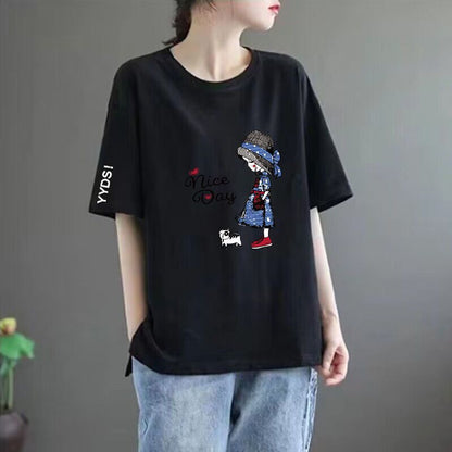Women’s Printed Loose-Fit Short Sleeve T-Shirt