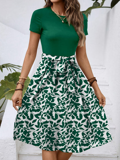 Women’s Floral Print Tunic Midi Dress