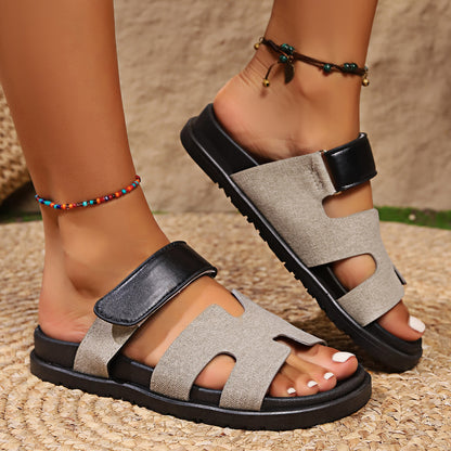 Women’s Color-Block Platform Comfort Slippers