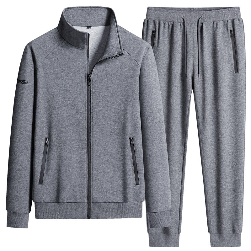 Men’s Stand Collar Cotton Sports Set