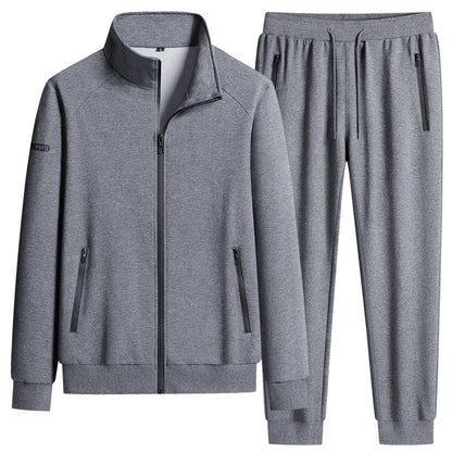 Men’s Stand Collar Cotton Sports Set