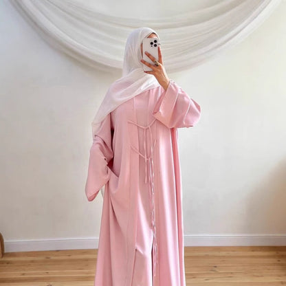 Women’s Satin Lace-Up Cardigan & Dress Set