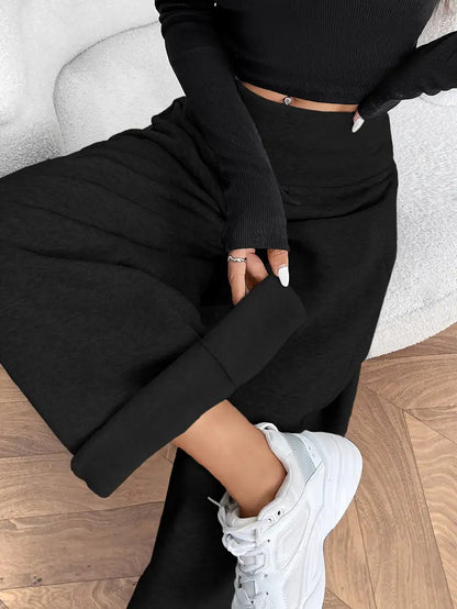 Women’s Elastic Waist Wide-Leg Casual Pants