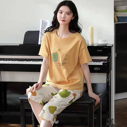 Women’s Plus Size Artistic Style Pajama Set
