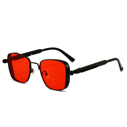 Men’s Square Steampunk Metal Sunglasses