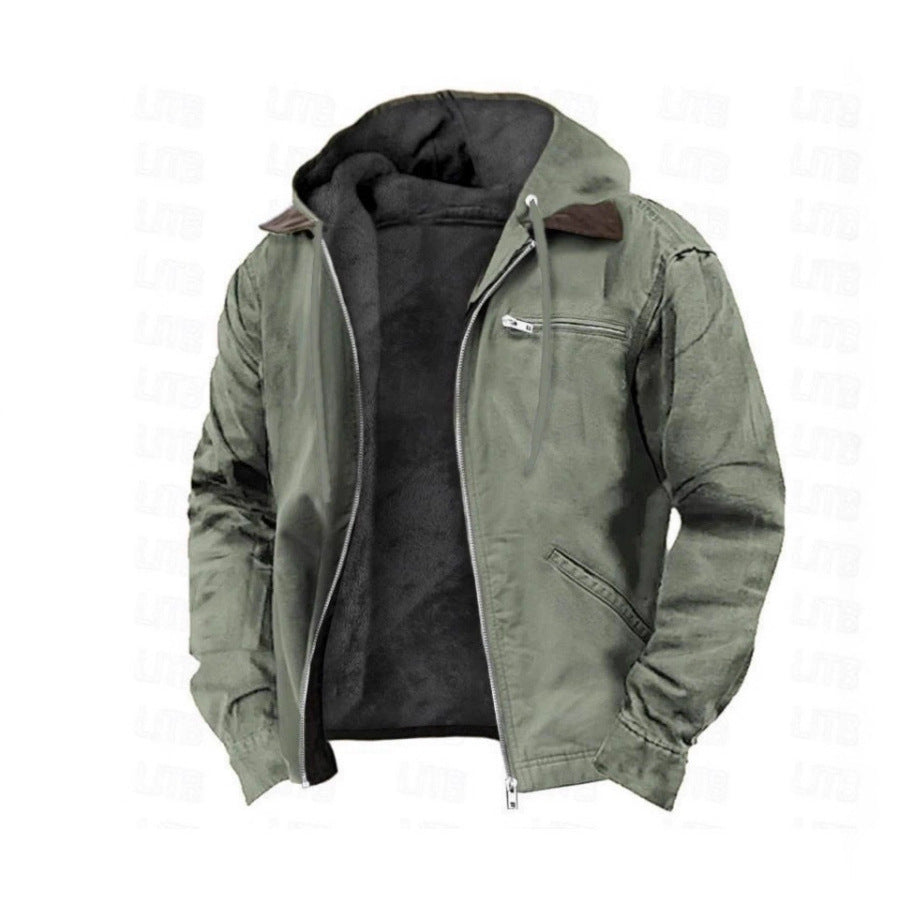 Men’s Fleece-Lined Hooded Pilot Jacket