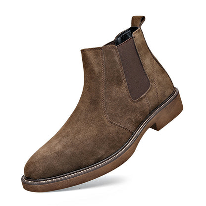 Men’s British Style Suede Chelsea Boots