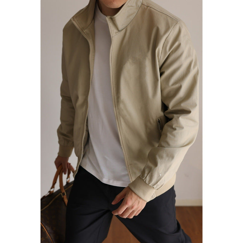 Men’s Lightweight Plaid Harrington Jacket