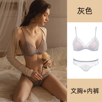 Women’s French Triangle Lace Bra Set