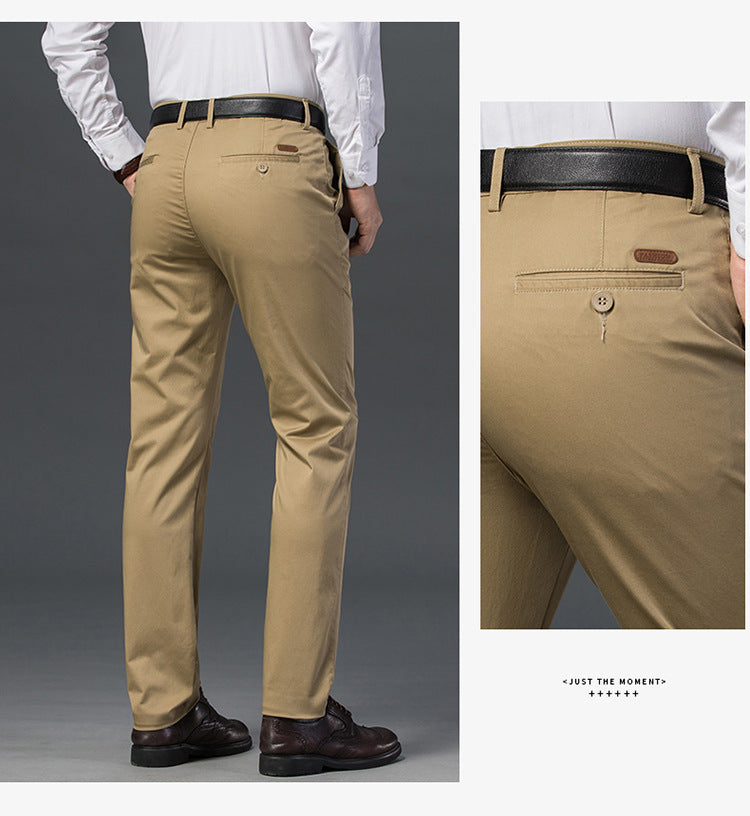 Men’s Slim Fit Business Casual Straight-Leg Pants