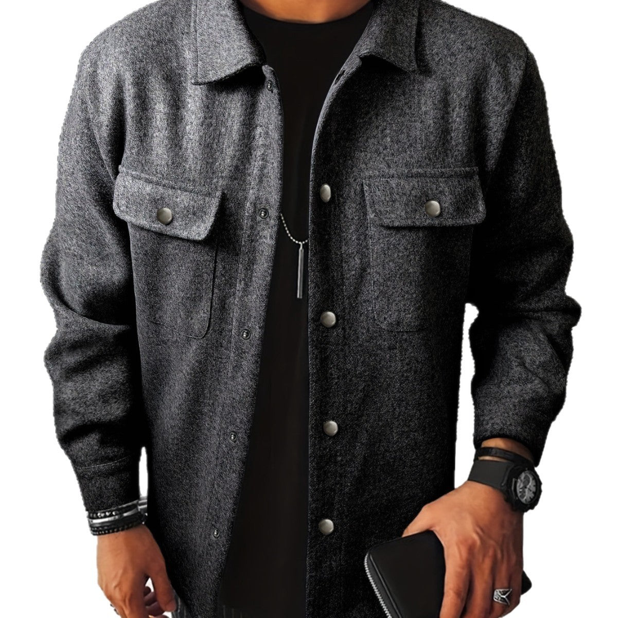 Men’s Corduroy Cargo Lapel Jacket