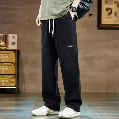 Men’s Cotton Wide-Leg Cargo Pants