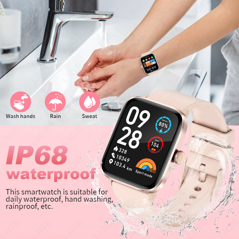Men’s Multifunctional Square Smartwatch with Bluetooth