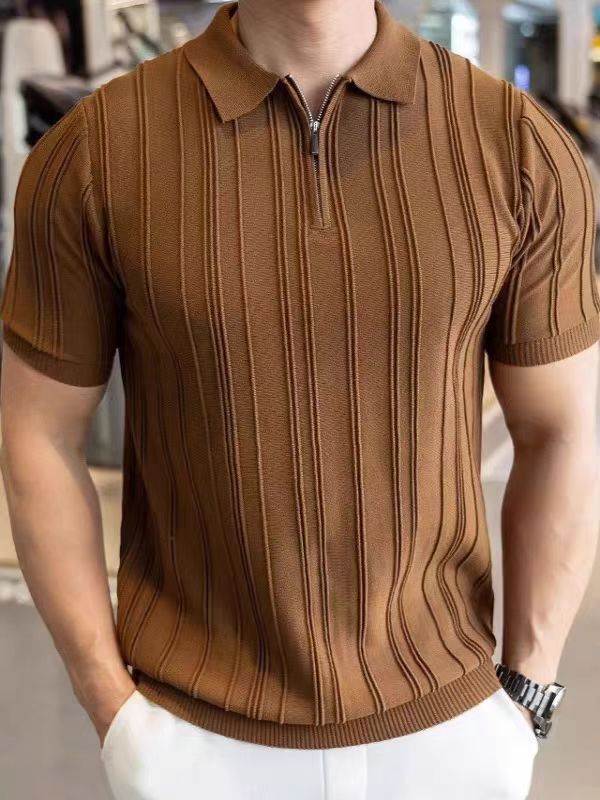 Men’s Half-Zip Knit Polo Shirt