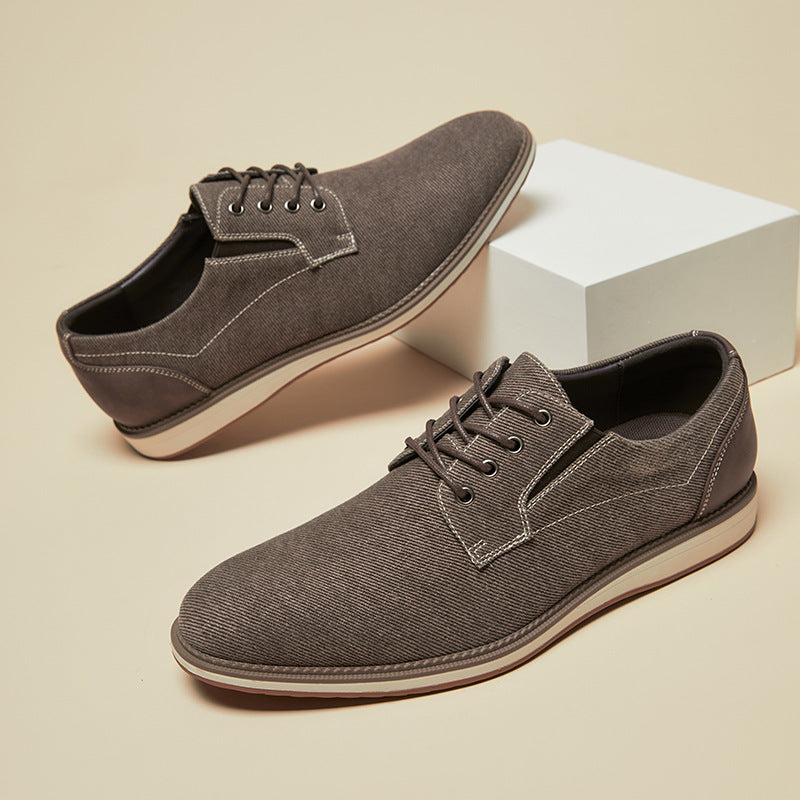 Men’s Vintage Breathable Canvas Lace-Up Shoes