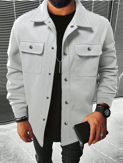 Men’s Corduroy Cargo Lapel Jacket