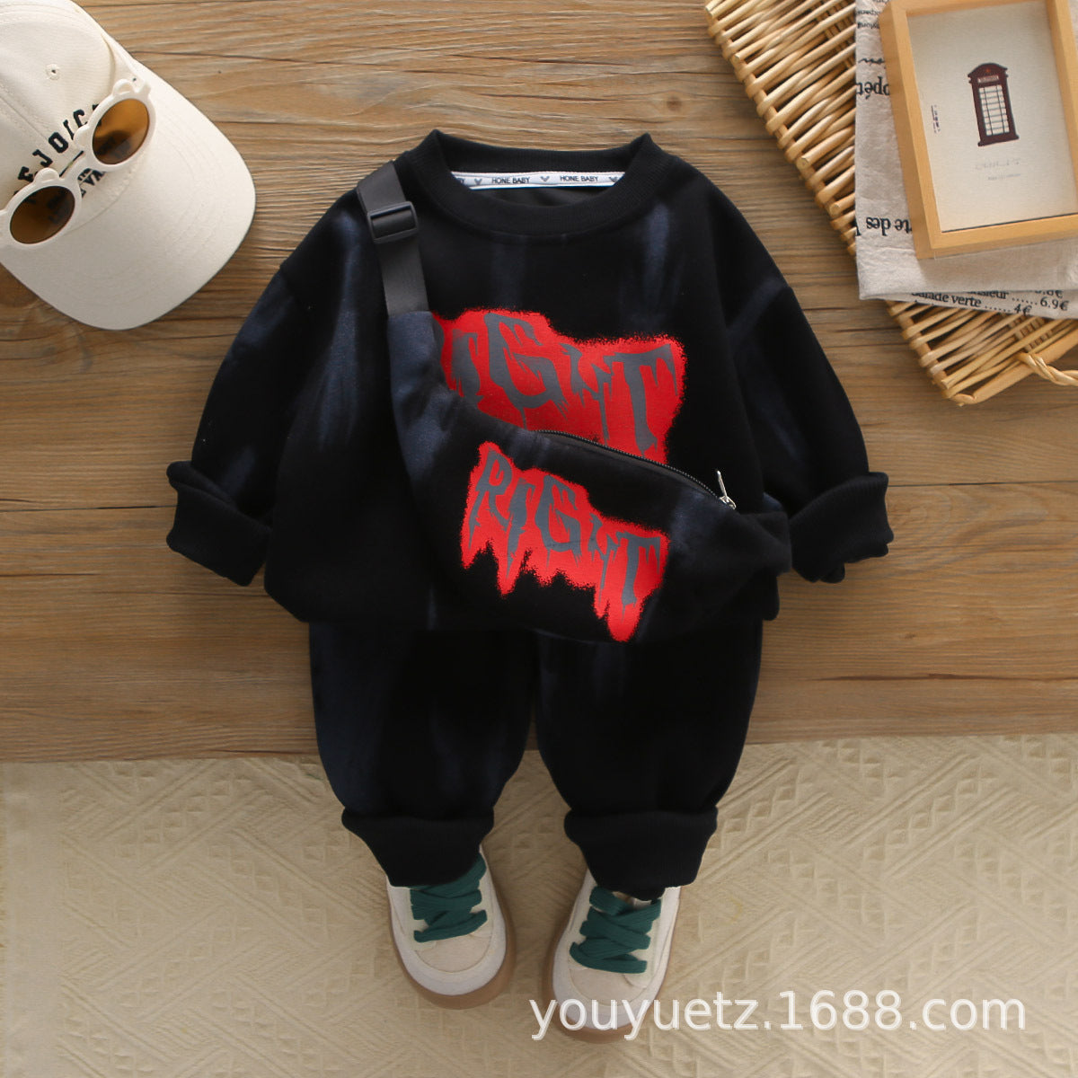 Baby Boys’ Embroidered Jacket 3-Piece Set