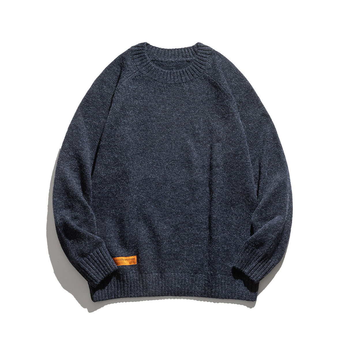 Men’s Retro Oversized Crewneck Knit Sweater