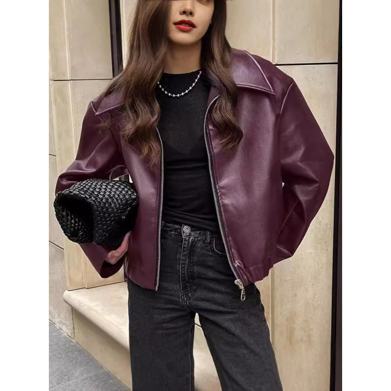 Women’s Biker Style Leather Jacket