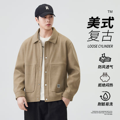 Men’s Vintage Loose-Fit Casual Jacket