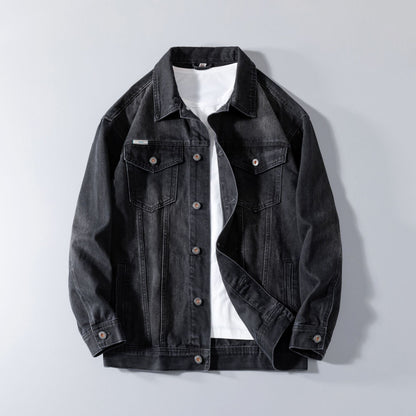 Men’s Plus Size Heavyweight Retro Denim Jacket