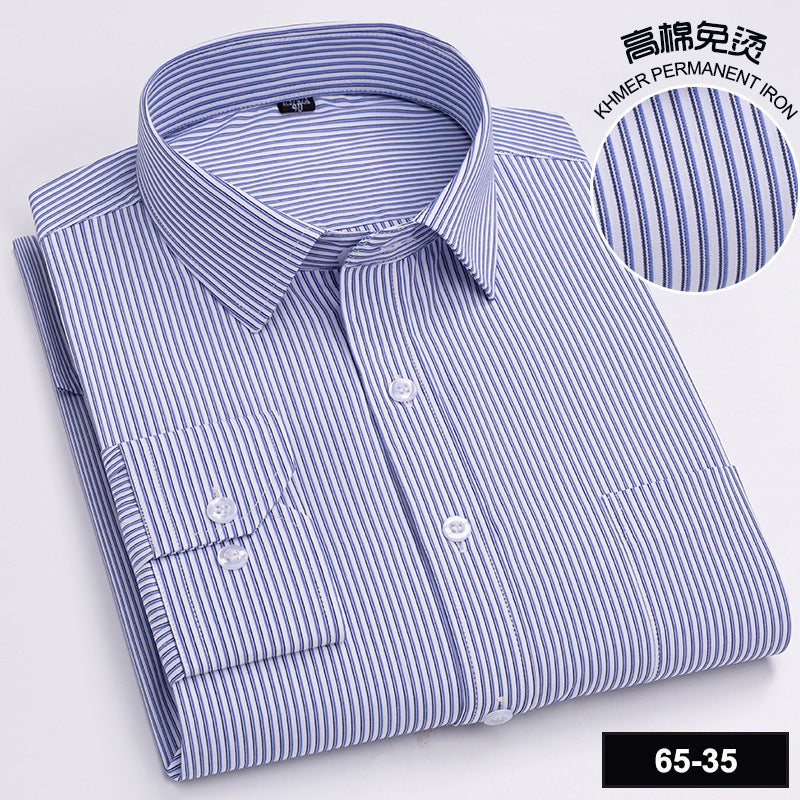 Men’s Cotton Plaid Long-Sleeve Casual Shirt