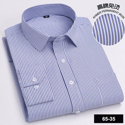 Men’s Cotton Plaid Long-Sleeve Casual Shirt