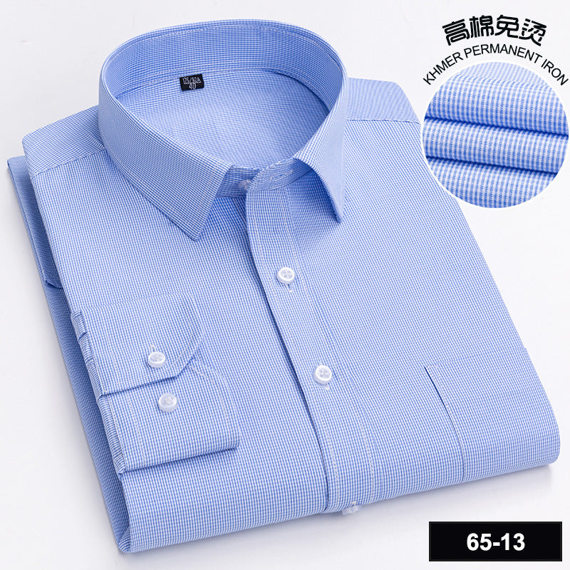 Men’s Cotton Plaid Long-Sleeve Casual Shirt
